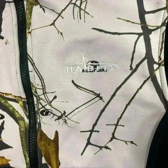 Habit Mossy Oak Jacket Womens S small Pink camo black stretch lightweight - Picture 2 of 5